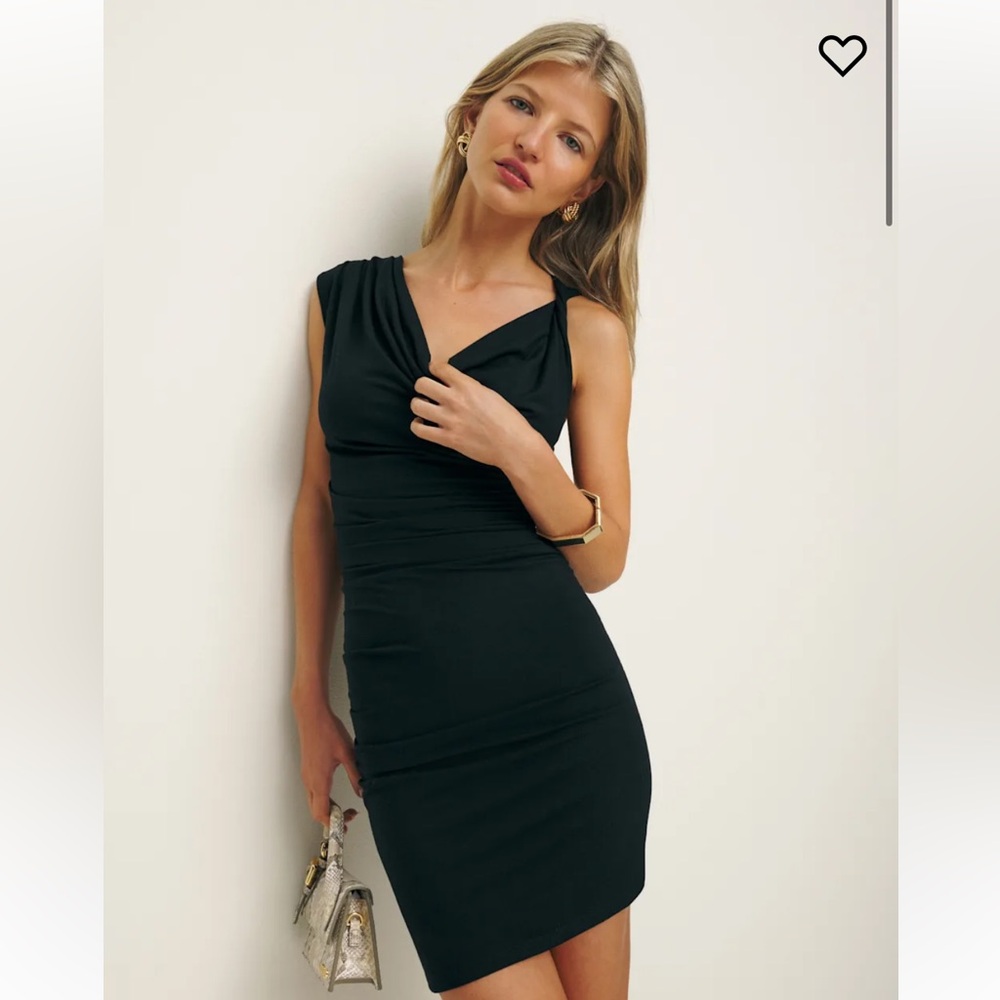 Reformation Anastasia Knit Dress Black - Size M